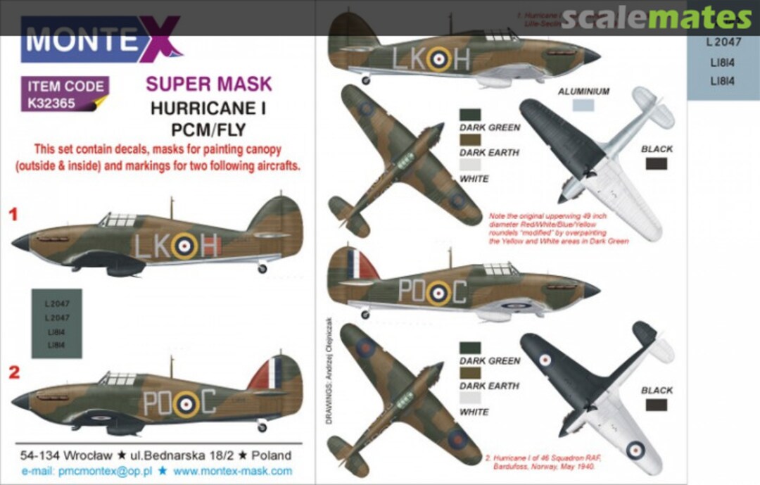 Boxart Hawker Hurricane Mk. I K32365 Montex