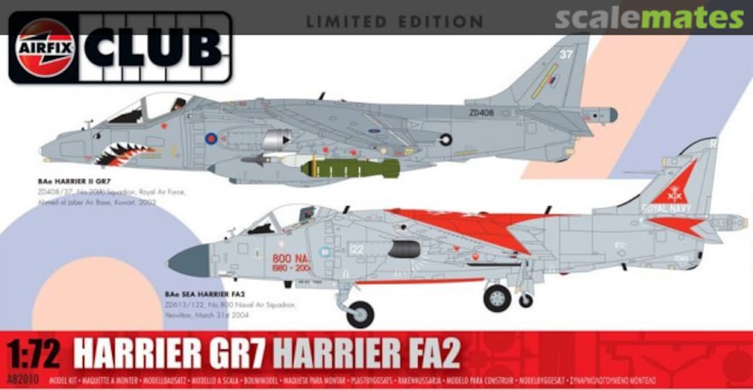 Boxart Harrier GR7 Harrier FA2 A82010 Airfix