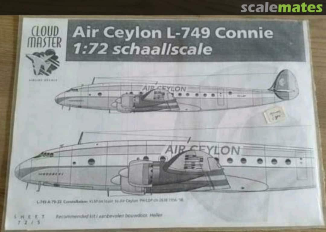 Boxart Air Ceylon L-749 Connie 72/5 Cloud Master