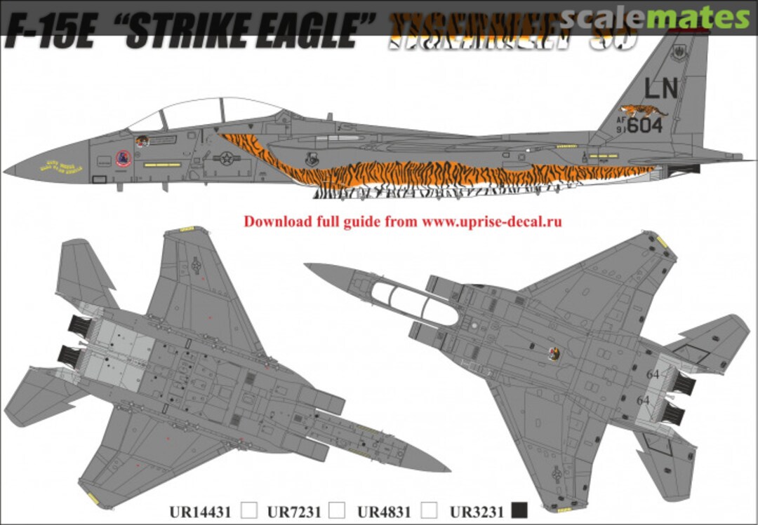 Boxart UR3231 F-15E Strike Eagle Tigermeet'98 with stencils, removable film (FFA) UR3231 UpRise