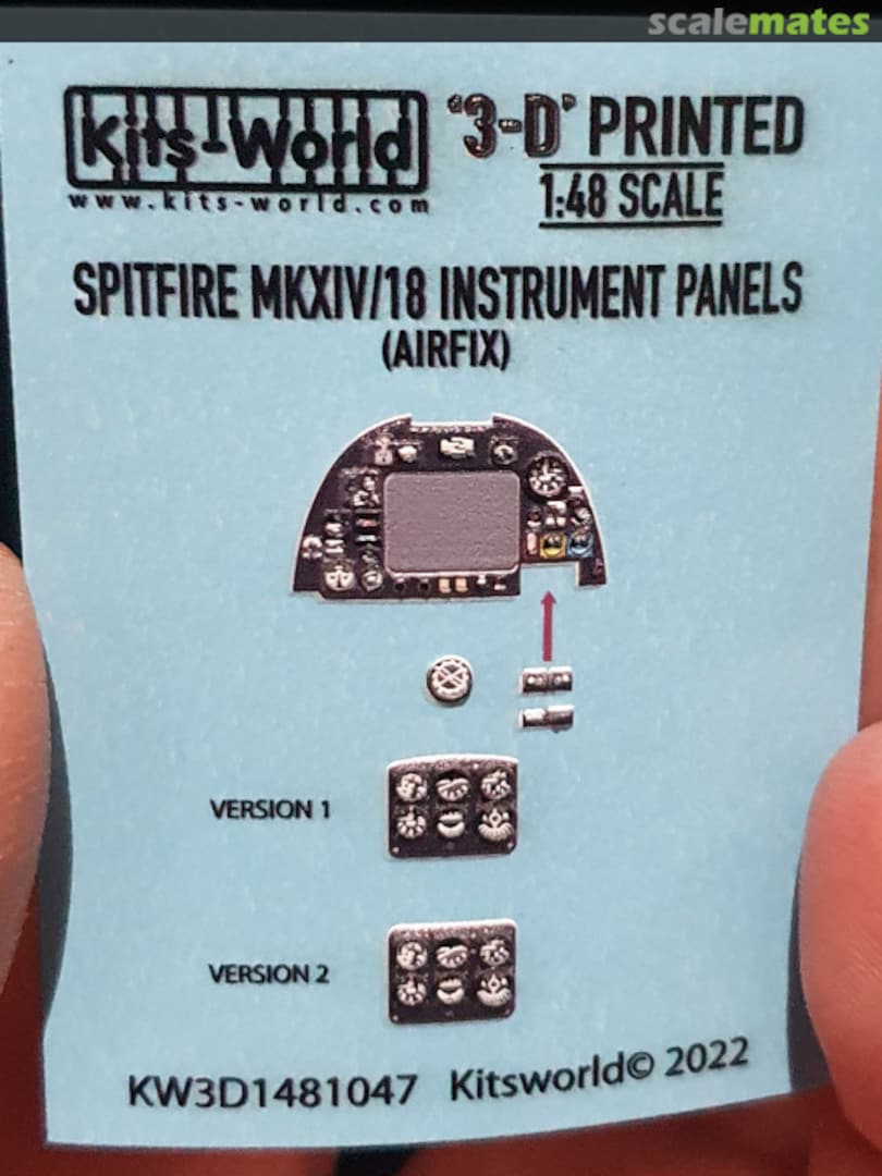 Boxart Spitfire MK XIV Instrument Panels KW3D1481047 Kits-World