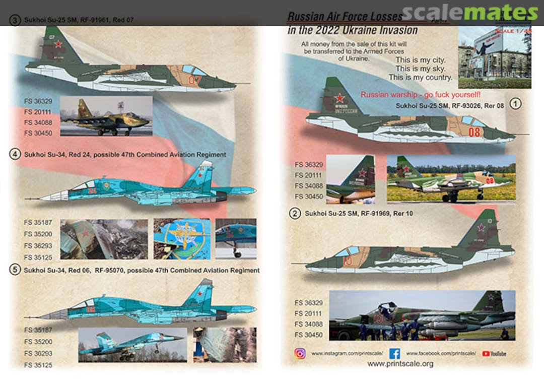 Boxart Russian Air Force Losses in the 2022 Ukraine Invasion 48-219 Print Scale