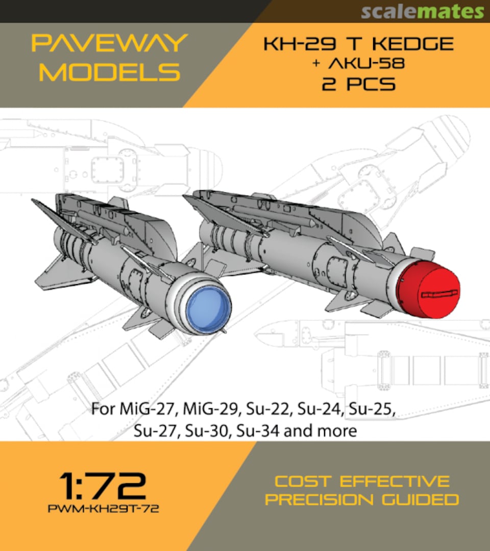 Boxart KH-29T KEDGE + AKU-58 PWM-KH29T-72 Paveway Models