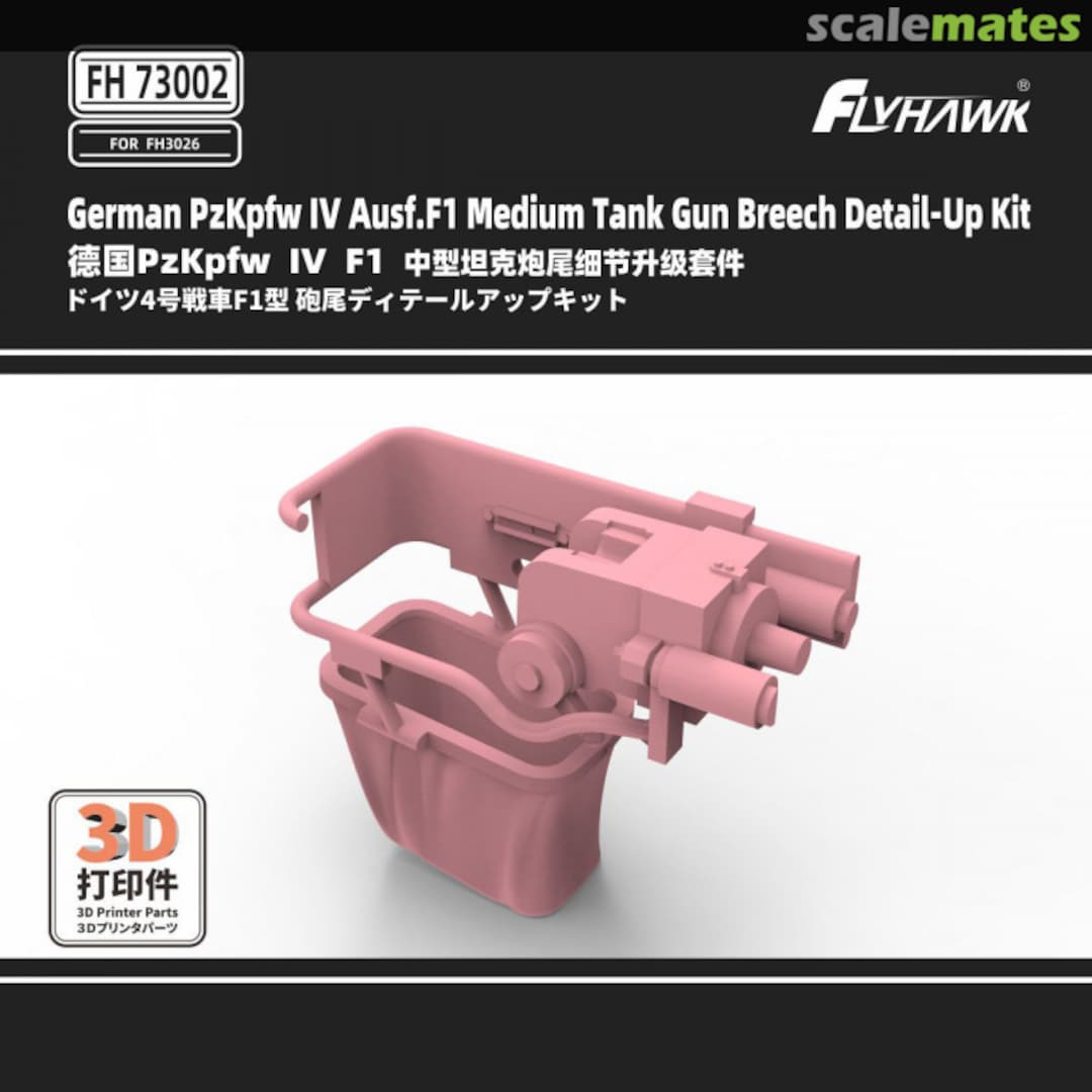 Boxart PzKpfw IV Ausf.F1 Gun Breech FH73002 FlyHawk Model