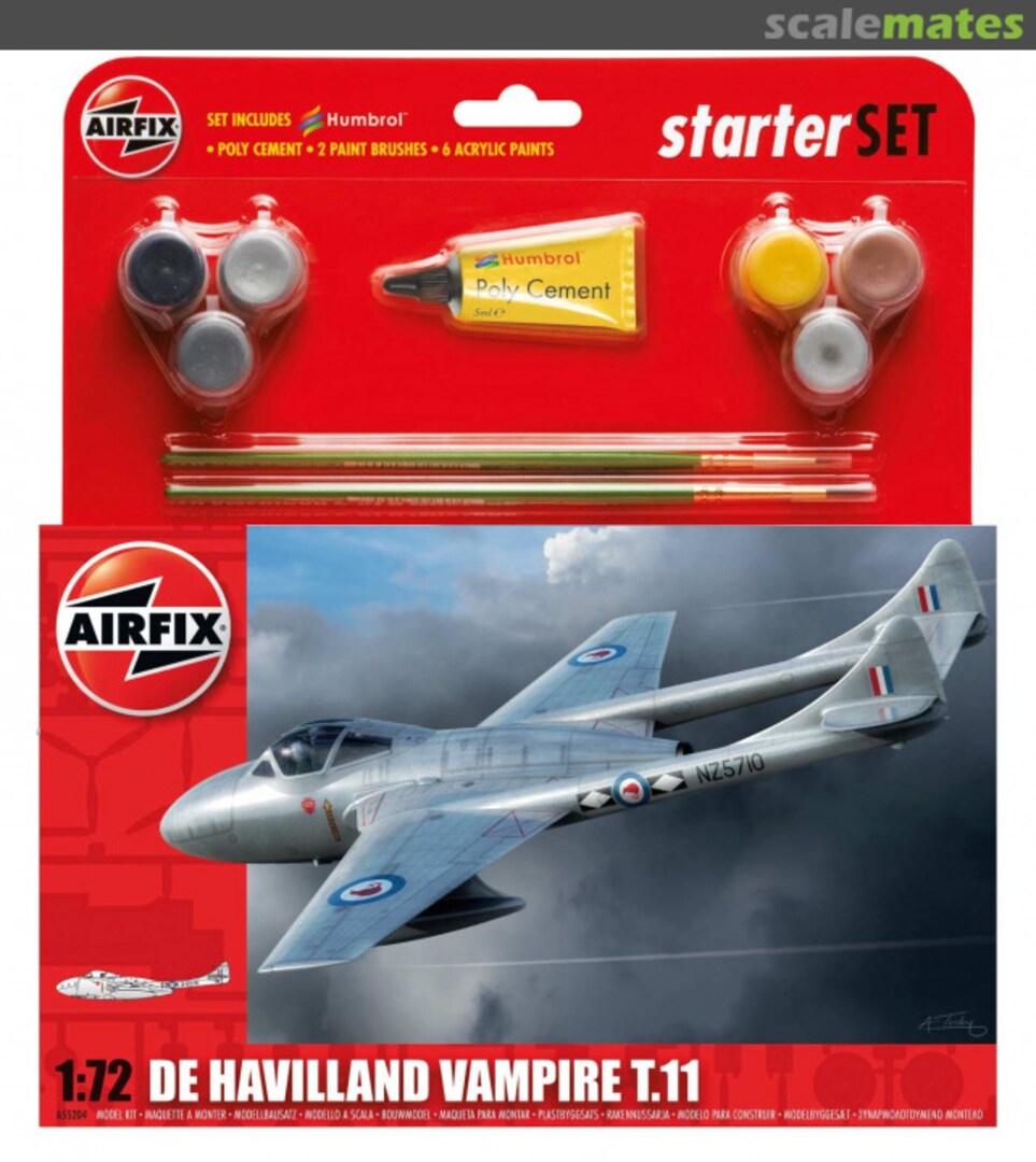 Boxart De Havilland Vampire T.11 A55204 Airfix