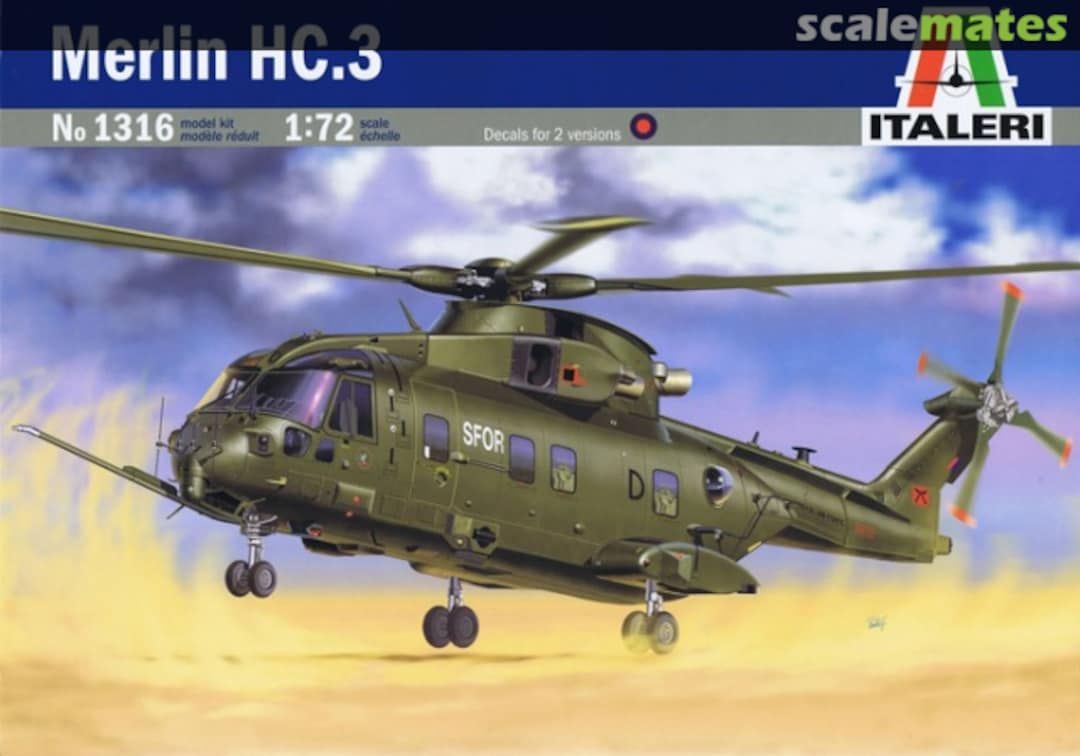 Boxart Merlin HC.3 1316 Italeri