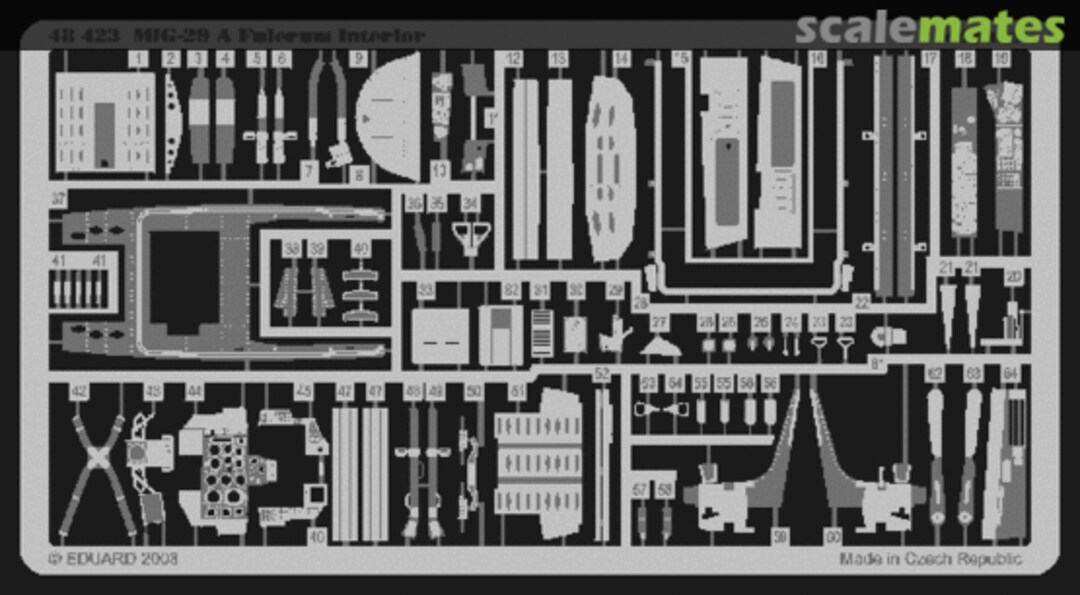 Boxart Mig-29A Fulcrum interior 48423 Eduard