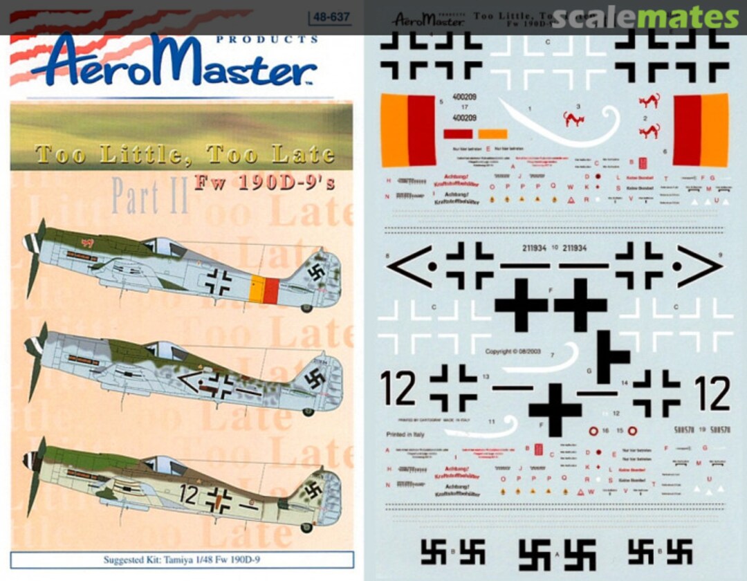 Boxart Too Little, Too Late Part II 48-637 AeroMaster