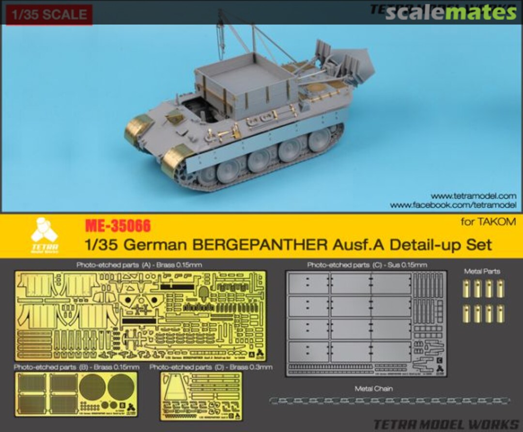 Boxart BERGEPANTHER Ausf.A Detail-up Set ME-35066 Tetra Model Works