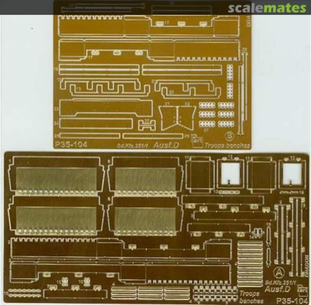 Boxart Sd.Kfz.251/1 Ausf.D troop benches P35-104 Part