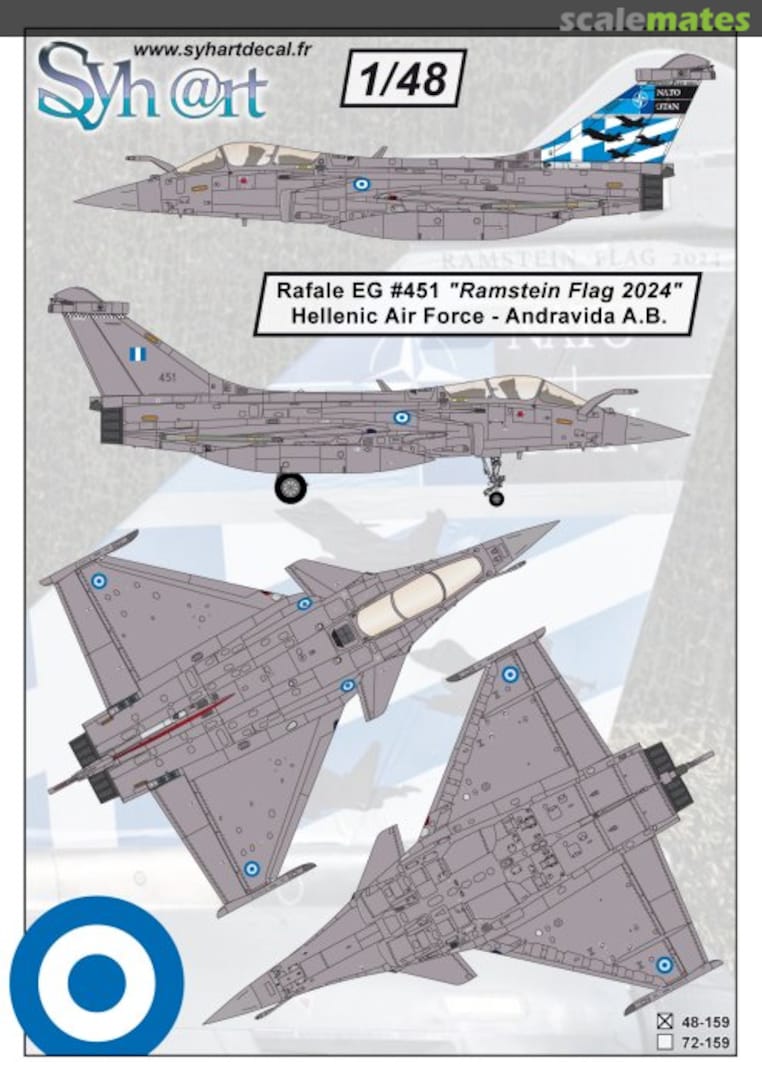 Boxart Rafale EG #451 "Ramstein Flag 2024" Hellenic Air Force - Andravida AB 48-159 Syhart