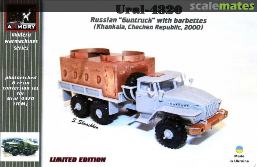 Boxart Ural-4320 Russian Guntruck with Barbetts pe7210 Armory