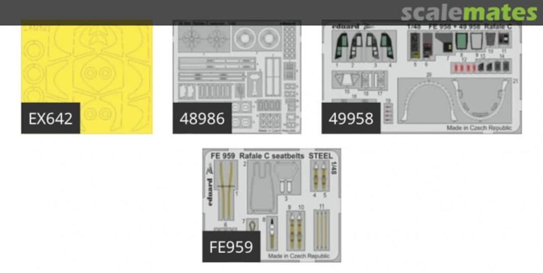 Contents Rafale C w/khaki seatbelts REV BIG49219 Eduard