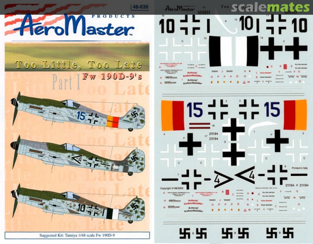 Boxart Too Little, Too Late Part I 48-636 AeroMaster