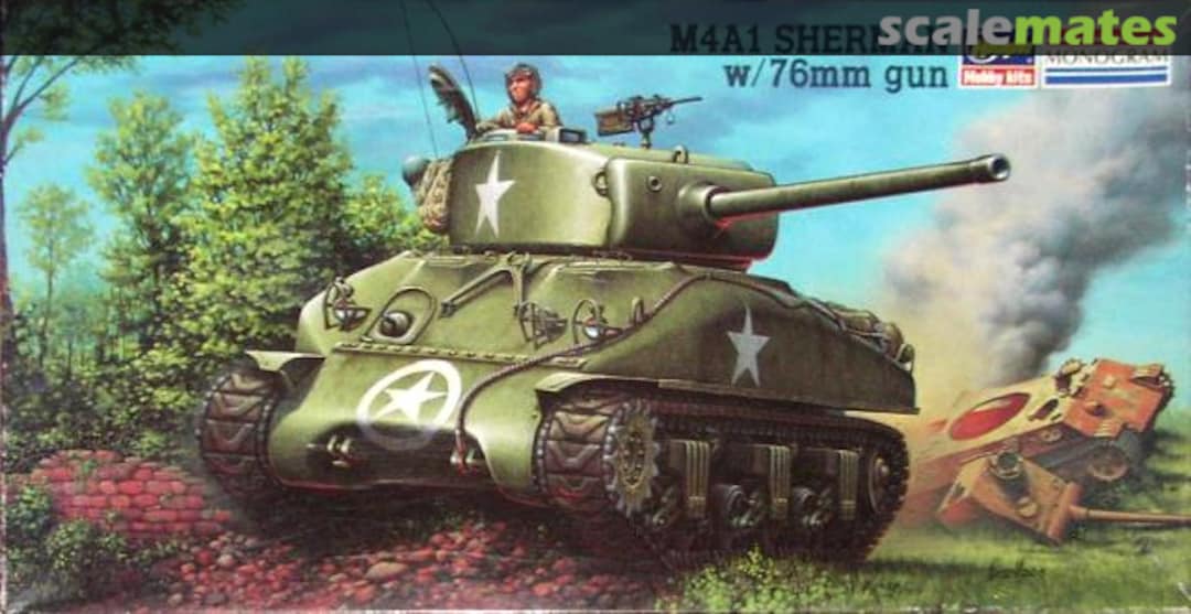 Boxart M4A1 Sherman w/76mm Gun 86103 Hasegawa/Monogram