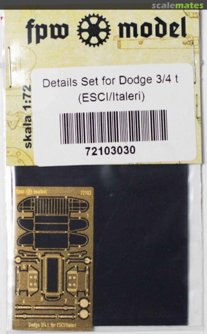 Boxart Details set for Dodge 3/4 t 72103 FPW Model