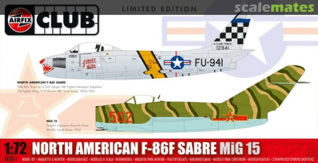 Boxart North American F-86F Sabre & MiG 15 A82011 Airfix