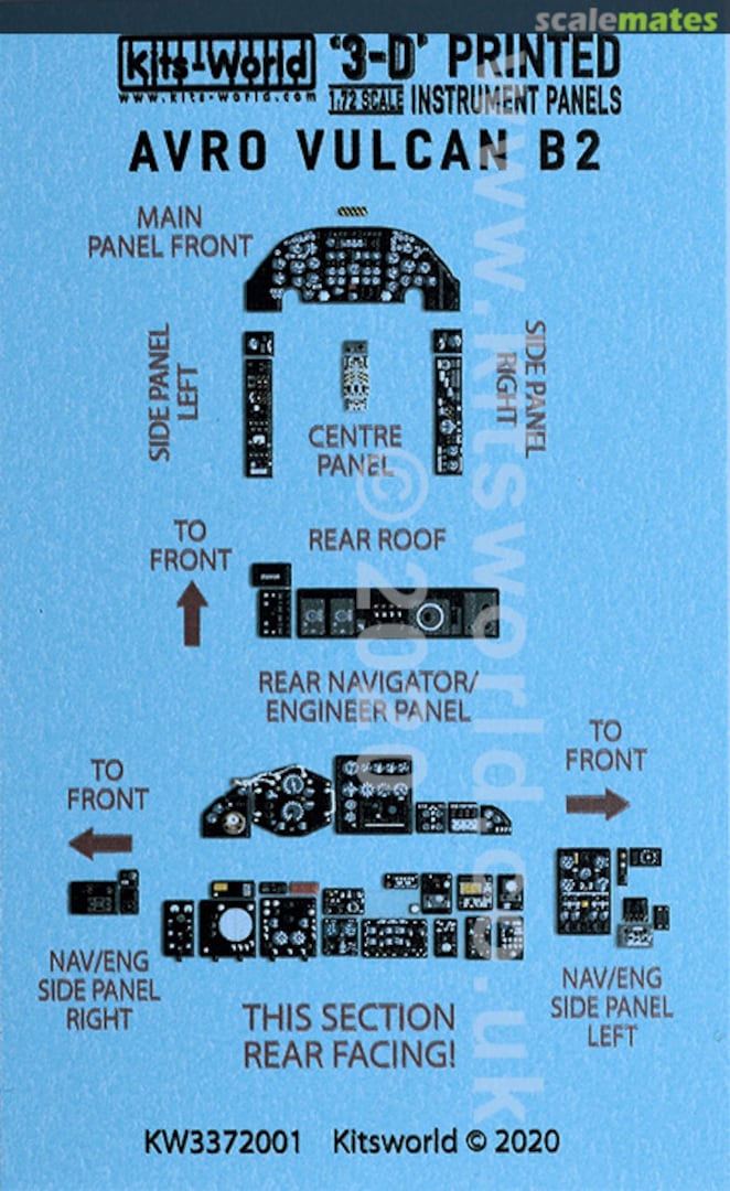 Boxart Avro Vulcan B.2 3D Instrumentation and Harnesses KW3D1721001 Kits-World
