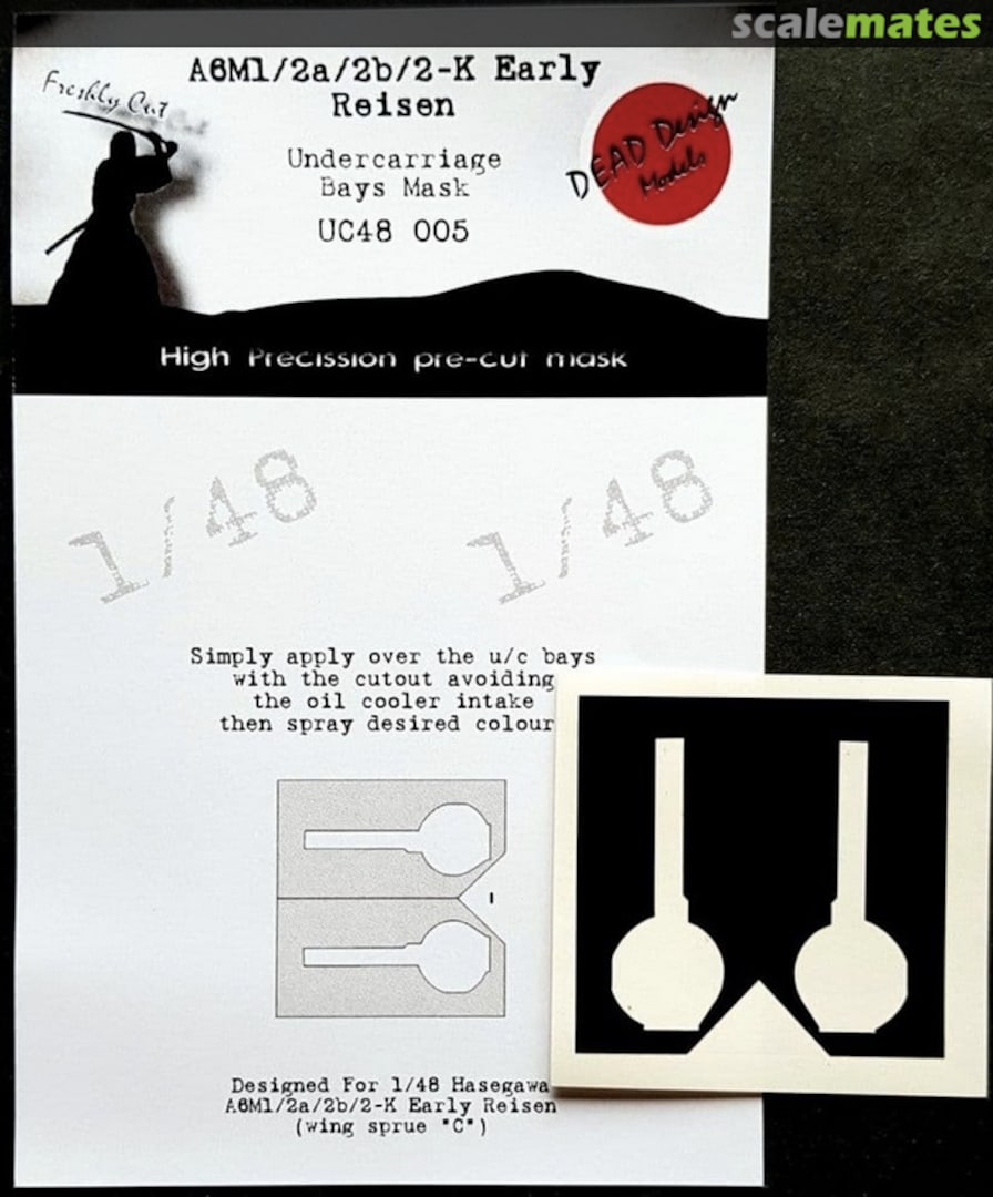 Boxart Mitsubishi A6M1/2a/2b/2-K Early Reisen Undercarriage Bays mask UC48005 DEAD Design Models