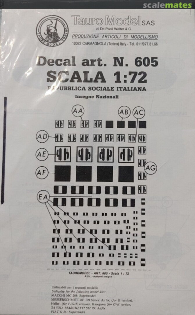 Contents Repubblica Sociale Italiana 605 Tauro Model