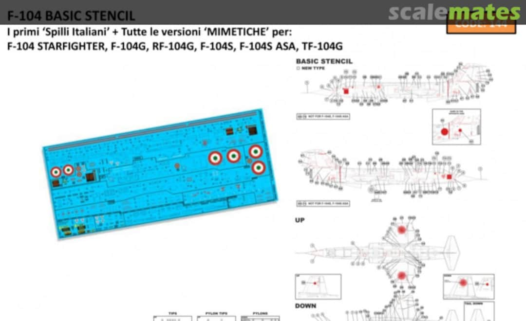 Boxart F-104 Basic Stencils DMSC-72144 DM Special Color