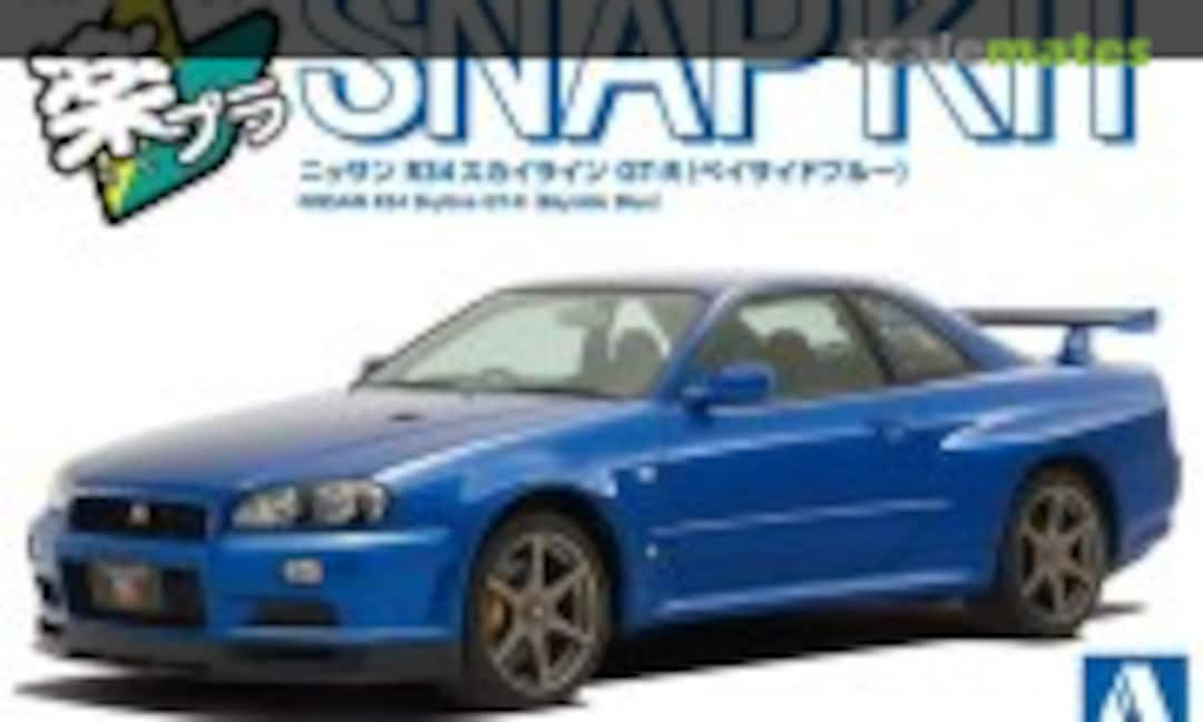 1:32 Nissan R34 Skyline GT-R (Bayside Blue) (Aoshima 200445)