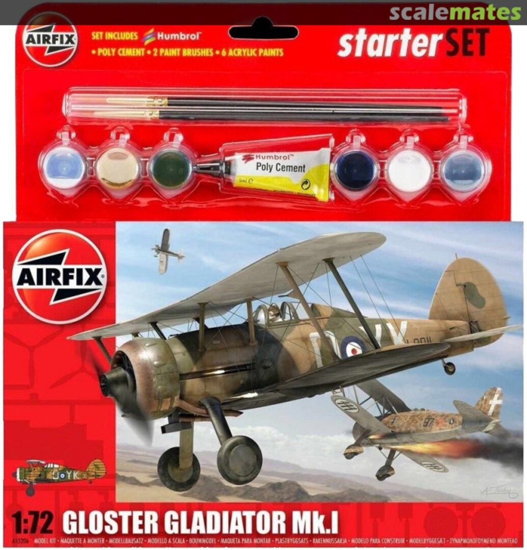 Boxart Gloster Gladiator Mk.I A55206 Airfix