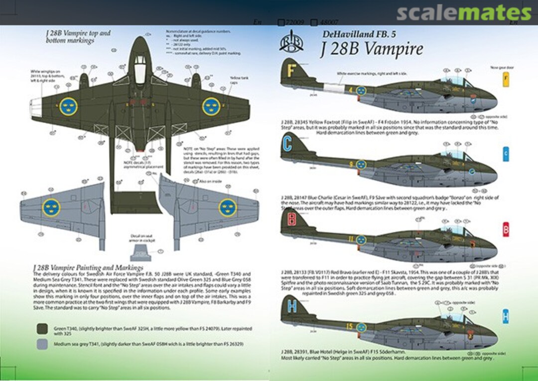 Boxart J 28B Vampire 72009 RB Decals