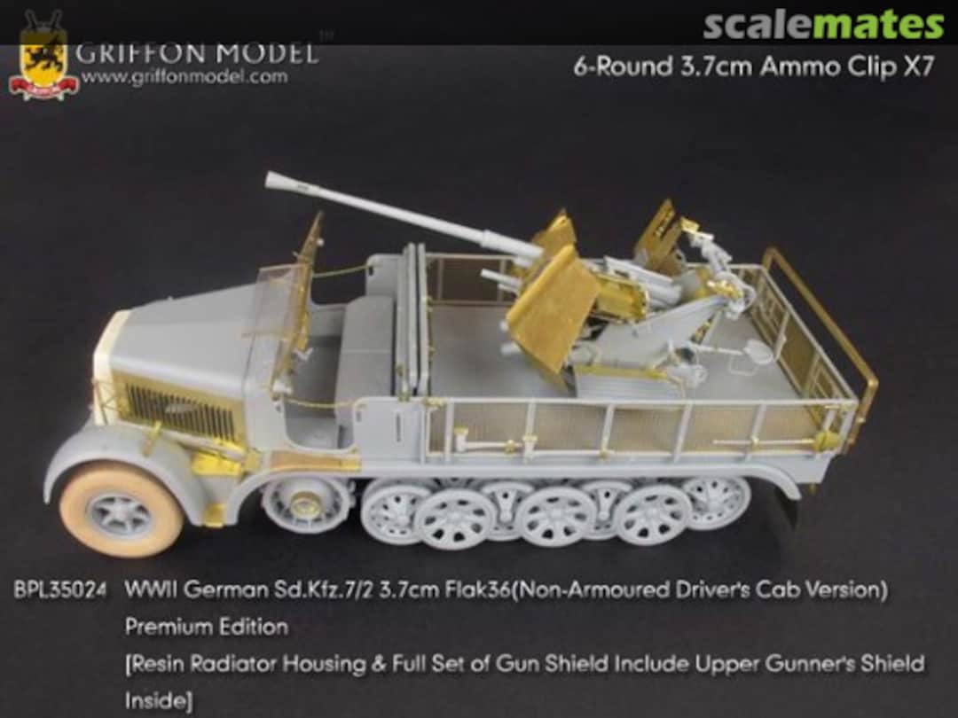 Boxart Sd.Kfz. 7/2 3.7cm Flak36- Non Armoured Driver's Cab version (Dragon 6541) BPL35024 Griffon Model