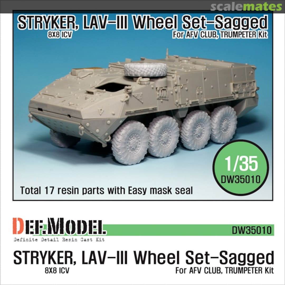 Boxart Stryker/LAV-III Mich. XML Sagged Wheel Set DW35010A Def.Model