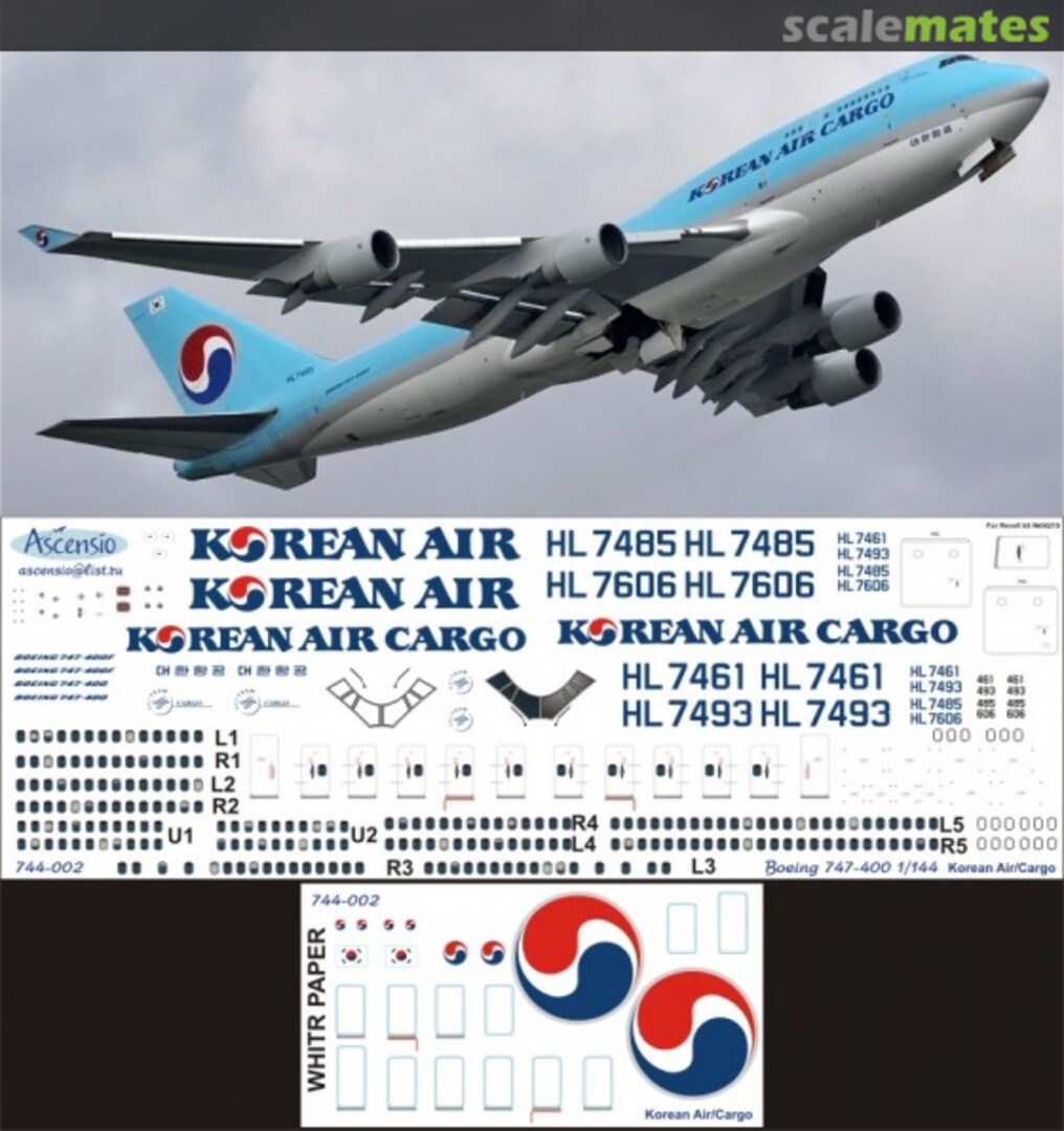 Boxart Boeing 747-400 Korean Air/Cargo 744-002 Ascensio