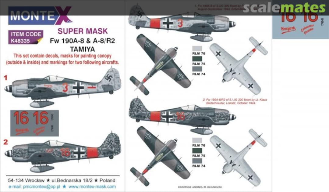 Boxart Fw 190A-8 & A-8/R2 K48335 Montex