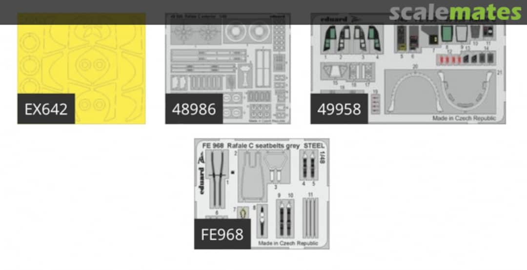 Contents Rafale C w/grey seatbelts BIG49220 Eduard