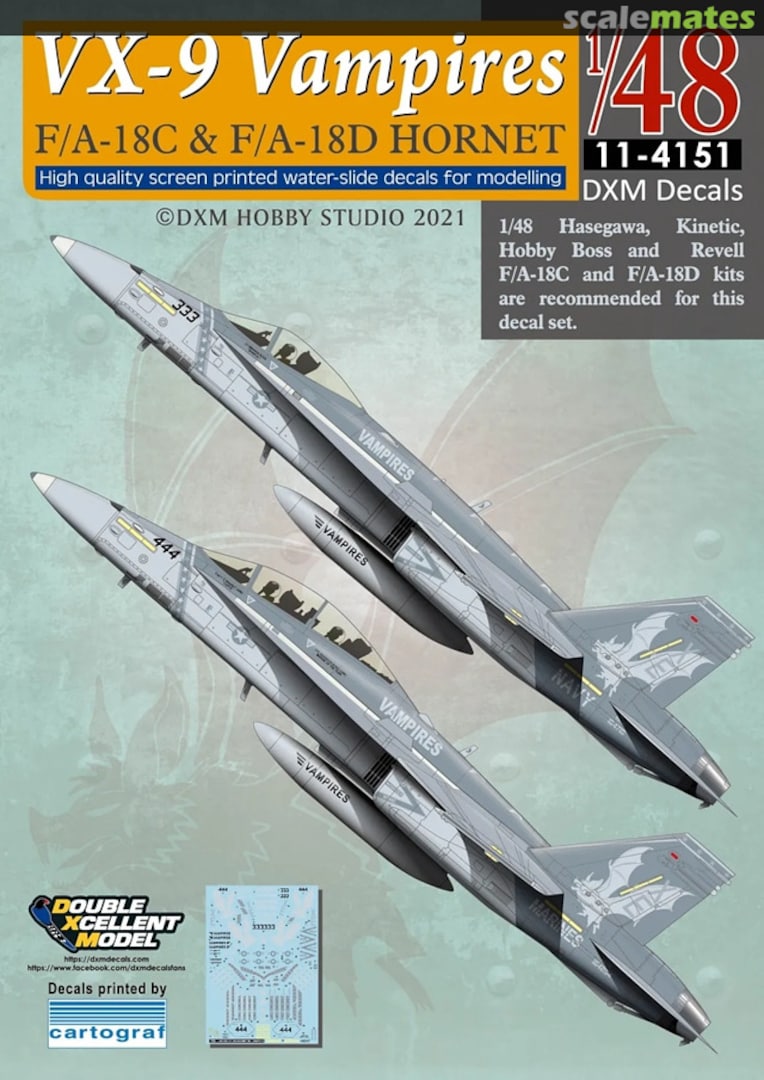 Boxart F/A-18C & F/A-18D Hornet 11-4151 DXM Decals