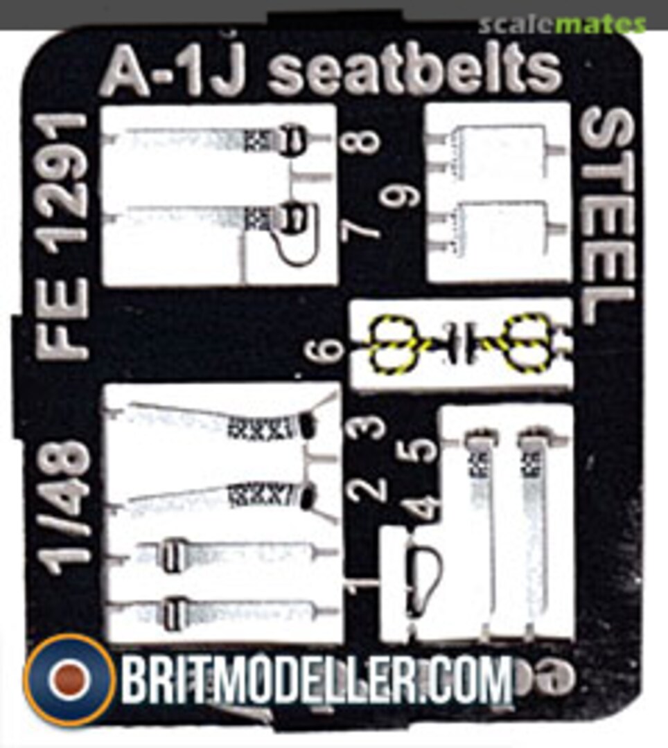 Boxart A-1J seatbelts FE1291 Eduard