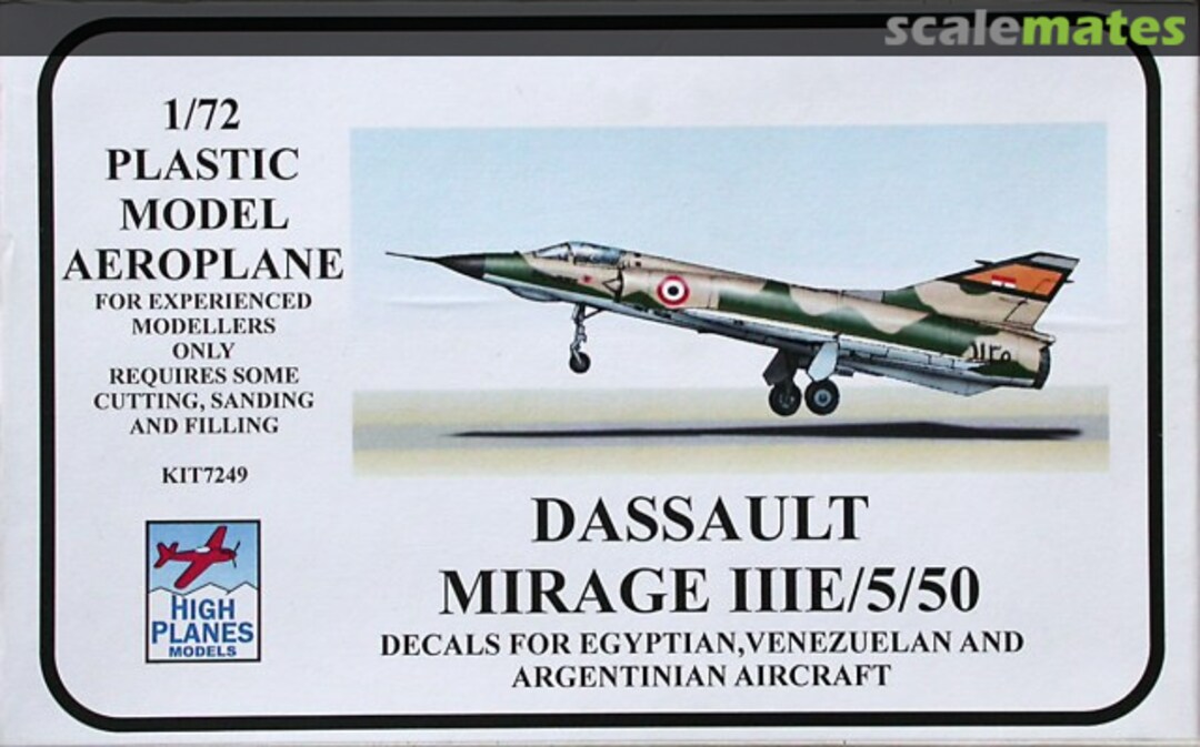 Boxart Dassault Mirage IIIE/5/50 7249 High Planes Models