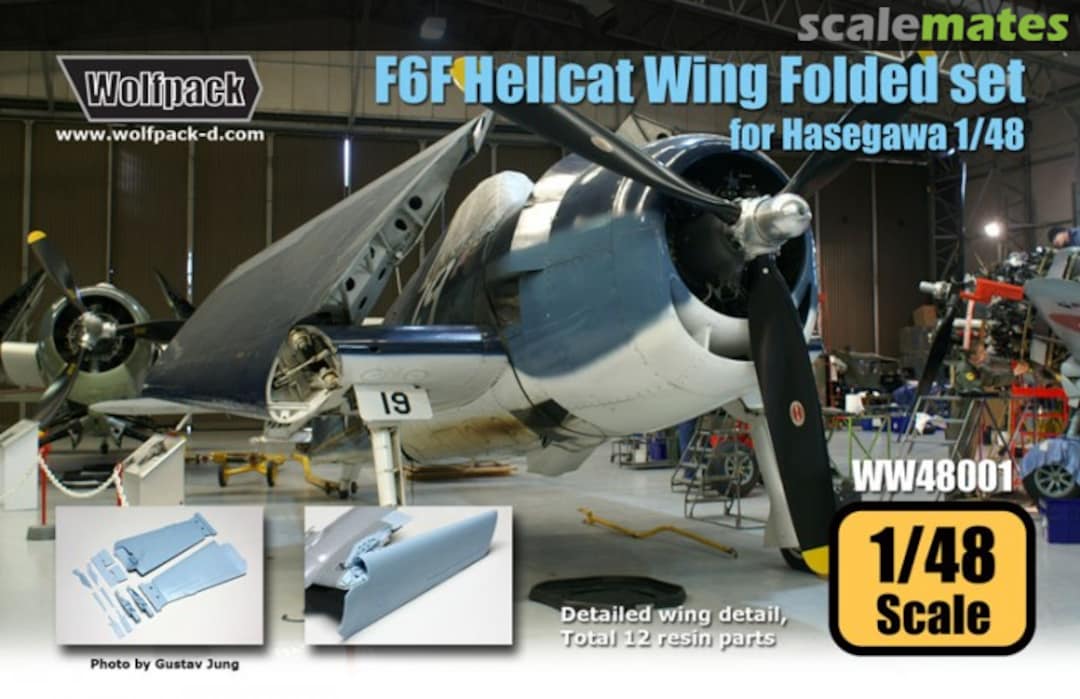 Boxart F6F Hellcat Wing Folded Set WW48001 Wolfpack