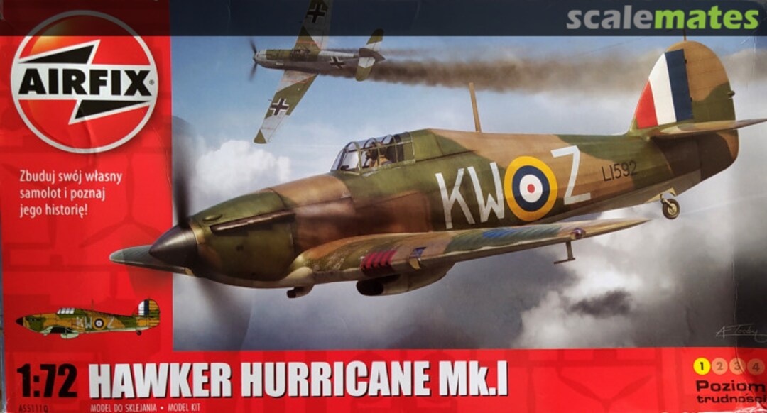 Boxart Hawker Hurricane Mk.I A55111 Airfix