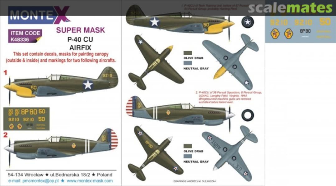 Boxart Curtiss P-40CU K48336 Montex