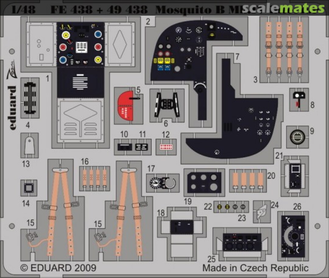 Boxart Mosquito B Mk.IV interior S.A. FE438 Eduard
