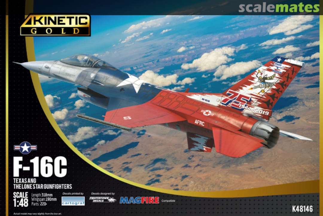 Boxart F-16C Texas ANG The Lone Star Gunfighters K48146 Kinetic