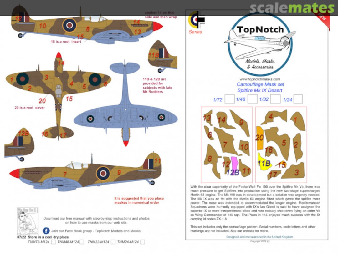 Boxart Supermarine Spitfire Mk.IX Desert M32-M124 TopNotch