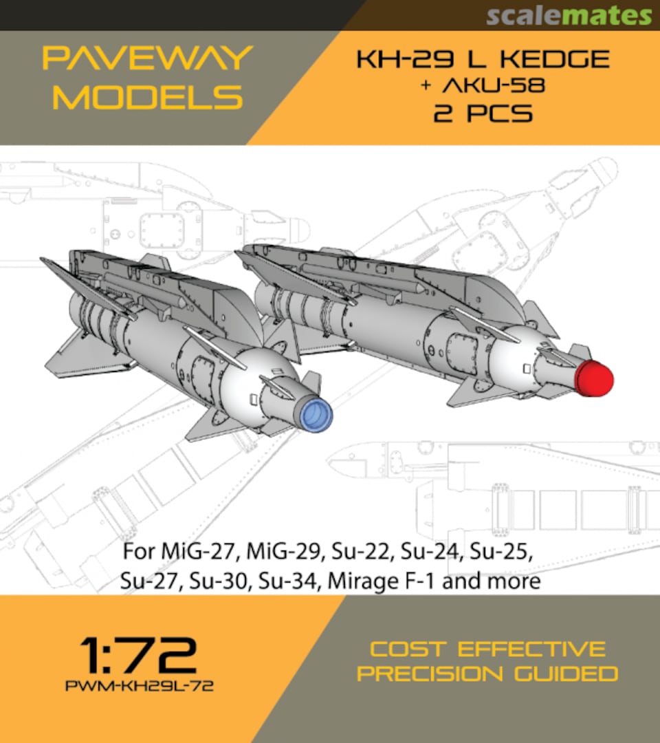 Boxart KH-29L KEDGE + AKU-58 PWM-KH29L-72 Paveway Models