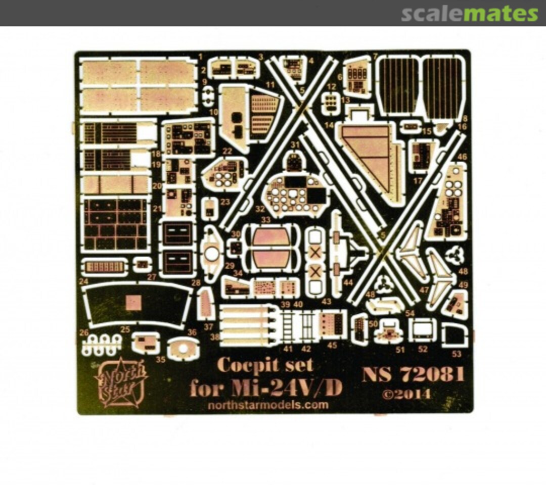 Boxart Mi-24 Hind V/D cockpit set NS72081 North Star Models