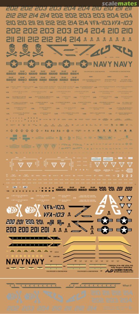 Boxart F/A-18F VFA-103 Jolly Rogers May 2006 AL72002V1 HobbyDecal