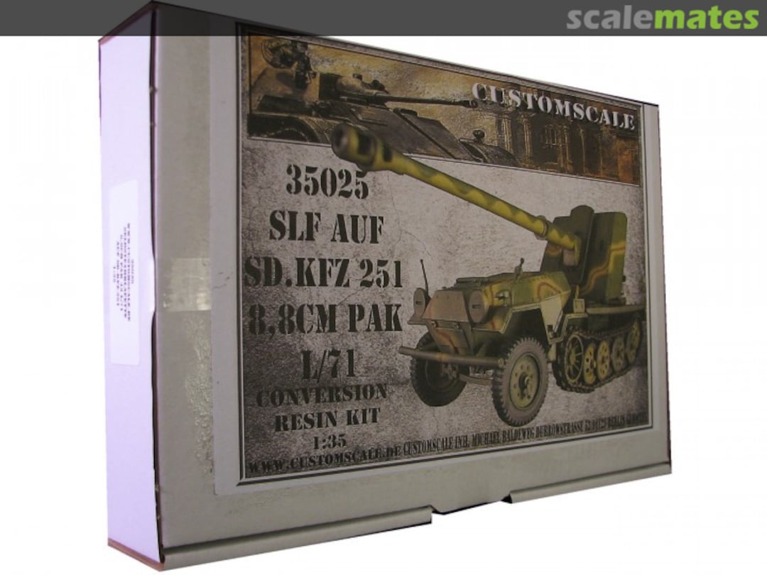 Boxart SLF auf Sd.Kfz.251 8,8cm PaK L/71 35025 Custom-Scale