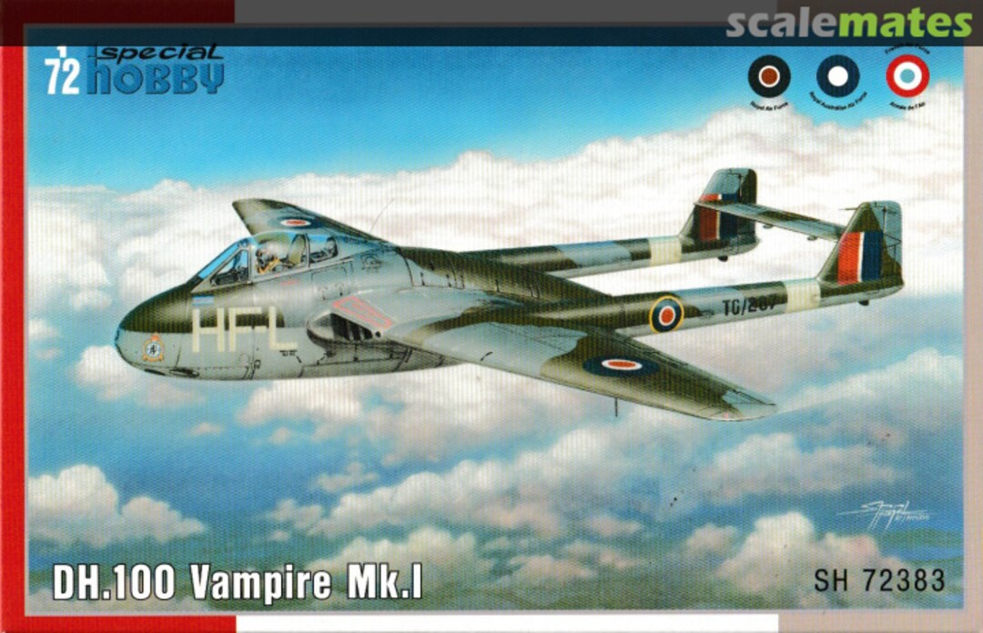 Boxart DH.100 Vampire Mk.I SH 72383 Special Hobby