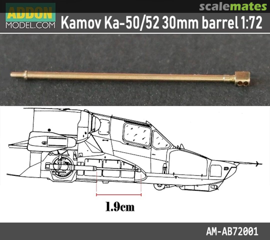 Boxart Kamov Ka-50/52 30mm barrel AM-AB72001 AddON model