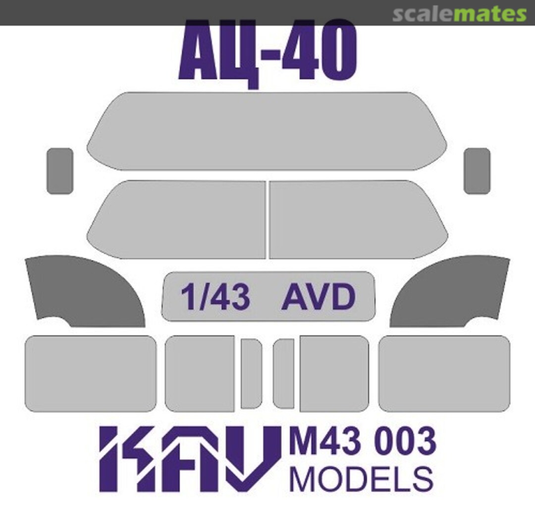 Boxart Paint mask for AC-40 (AVD) KAV M43 003 KAV models