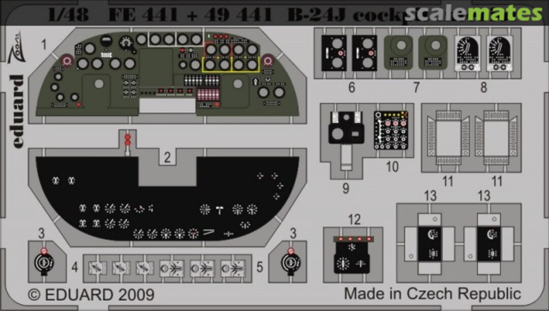 Boxart B-24J cockpit interior S.A. FE441 Eduard